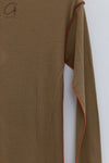 BASERANGE 24 Autumn/Winter Veined Long Sleeve Dress Portugal BAS-DRVL-RB-AU24-FCZ DRVL-RB Emerald Brown